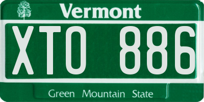 VT license plate XTO886