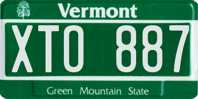 VT license plate XTO887