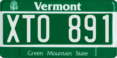 VT license plate XTO891