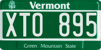 VT license plate XTO895
