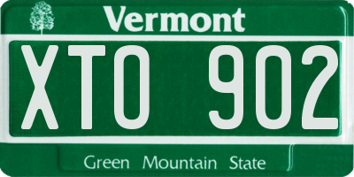 VT license plate XTO902