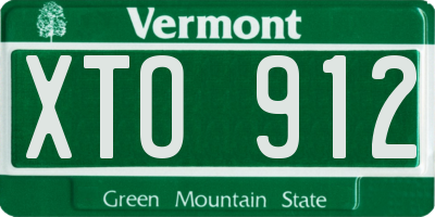 VT license plate XTO912