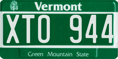 VT license plate XTO944