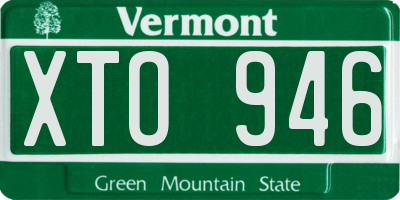 VT license plate XTO946