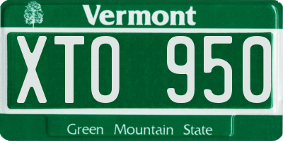 VT license plate XTO950