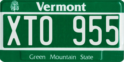 VT license plate XTO955