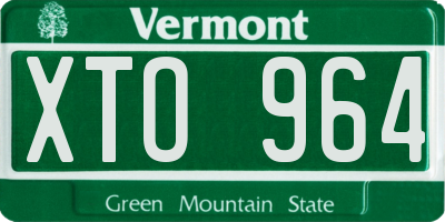VT license plate XTO964