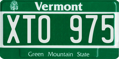 VT license plate XTO975