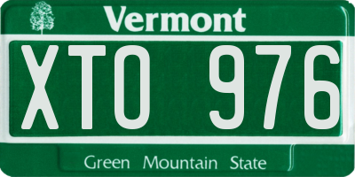 VT license plate XTO976