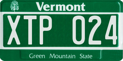 VT license plate XTP024
