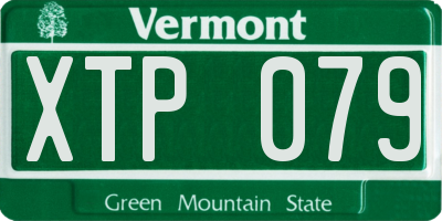 VT license plate XTP079