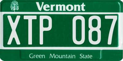 VT license plate XTP087