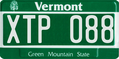 VT license plate XTP088