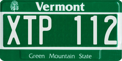 VT license plate XTP112