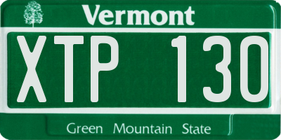 VT license plate XTP130