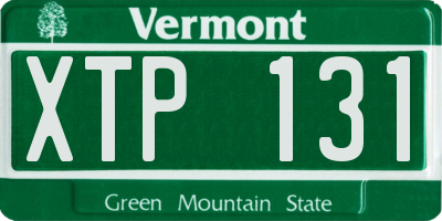 VT license plate XTP131