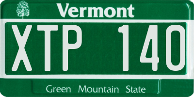 VT license plate XTP140