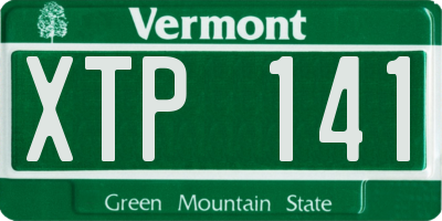 VT license plate XTP141