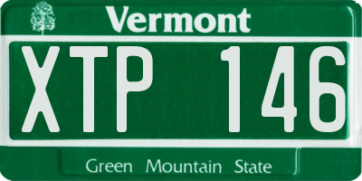 VT license plate XTP146