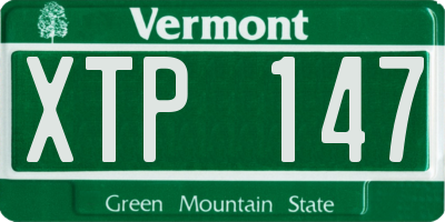 VT license plate XTP147