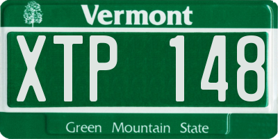 VT license plate XTP148