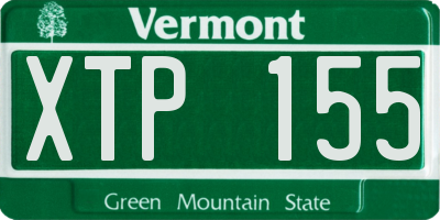 VT license plate XTP155