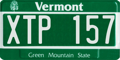 VT license plate XTP157