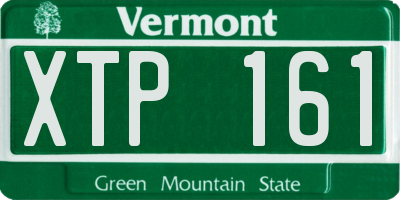 VT license plate XTP161