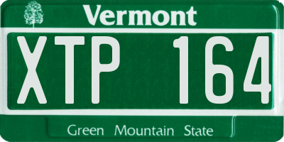 VT license plate XTP164
