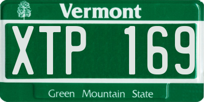 VT license plate XTP169