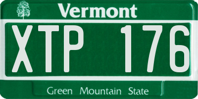VT license plate XTP176