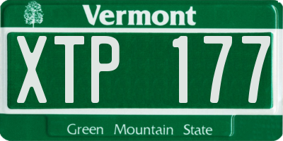 VT license plate XTP177