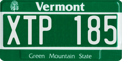 VT license plate XTP185