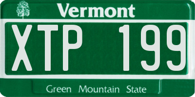VT license plate XTP199