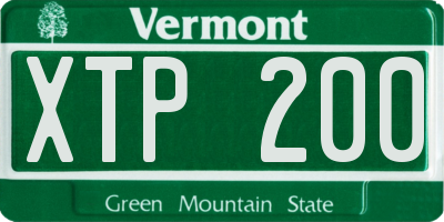 VT license plate XTP200