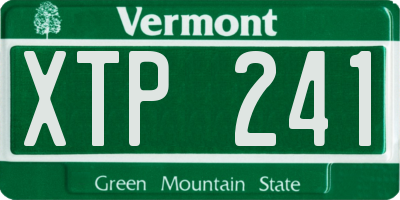 VT license plate XTP241
