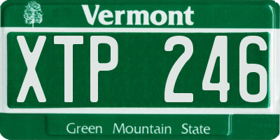 VT license plate XTP246