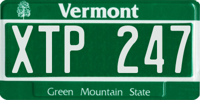 VT license plate XTP247