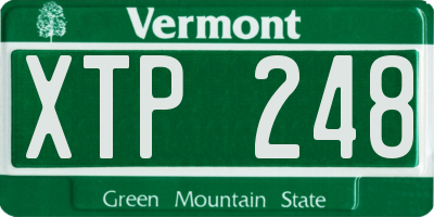 VT license plate XTP248