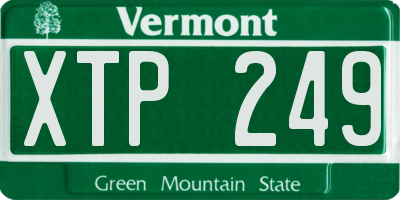 VT license plate XTP249