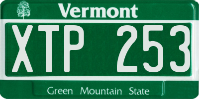 VT license plate XTP253