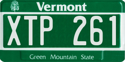 VT license plate XTP261
