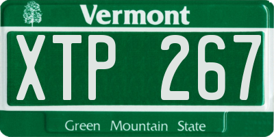 VT license plate XTP267