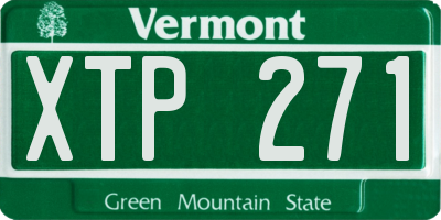 VT license plate XTP271