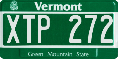 VT license plate XTP272