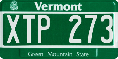 VT license plate XTP273