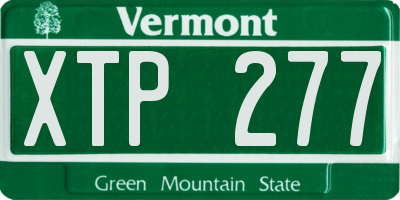 VT license plate XTP277