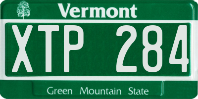 VT license plate XTP284