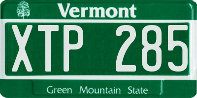 VT license plate XTP285