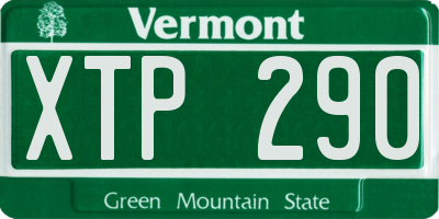 VT license plate XTP290